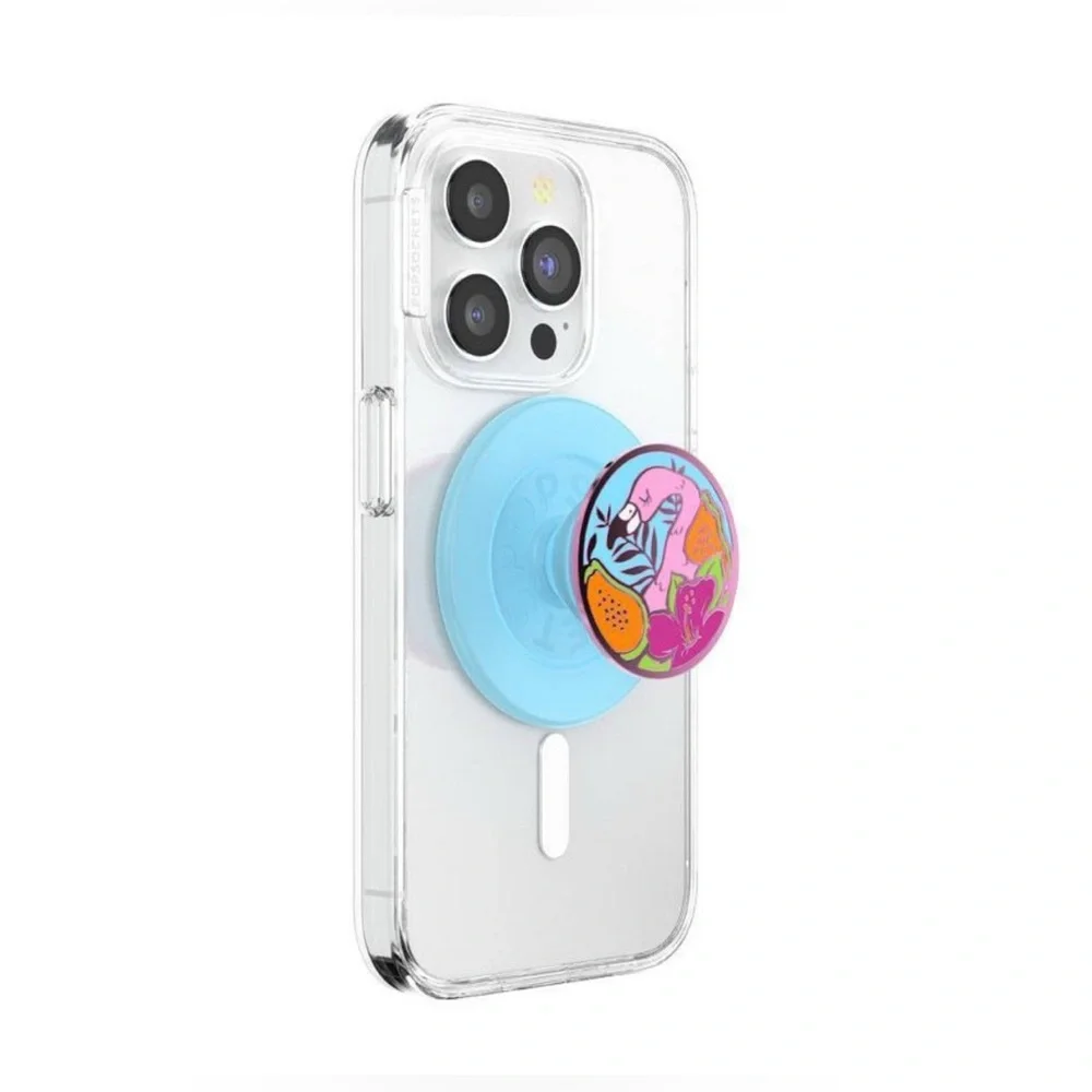 PopSockets Magnetic Phone Grip with MagSafe, Enamel Flamingo